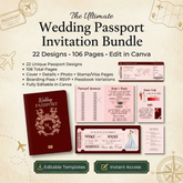 The Ultimate Passport Invitation Bundle (22 Designs)