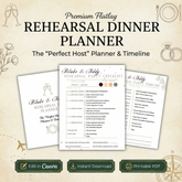 The "Perfect Host" Rehearsal Dinner Planner & Timeline Template