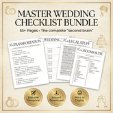 The Master Wedding Checklist Bundle (55+ Pages)