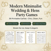 The Modern Minimalist Wedding & Hens Party Game Bundle (39 Games)