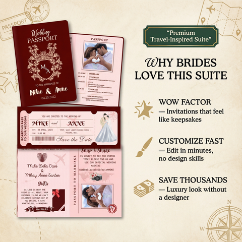 The Ultimate Passport Invitation Bundle (22 Designs)