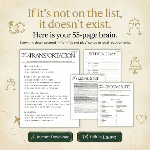 The Master Wedding Checklist Bundle (55+ Pages)