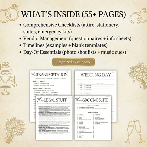 The Master Wedding Checklist Bundle (55+ Pages)