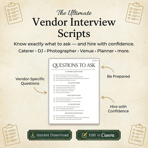 The Master Wedding Checklist Bundle (55+ Pages)