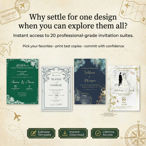 The Platinum Wedding Invitation Library (20 Premium Styles)