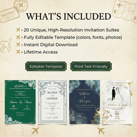 The Platinum Wedding Invitation Library (20 Premium Styles)