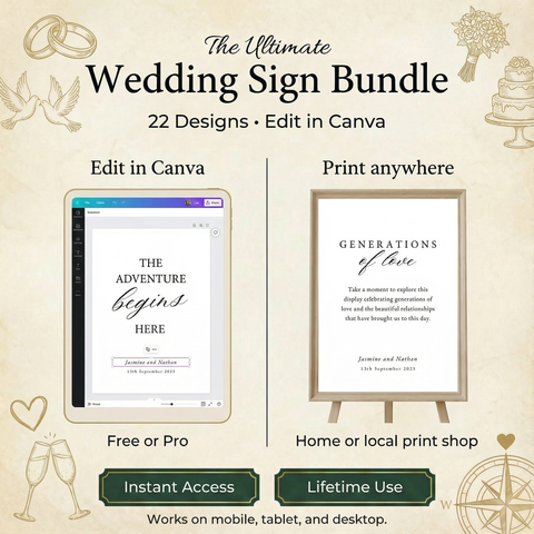The Complete Venue Wedding Signage Mega-Bundle (135 Designs)