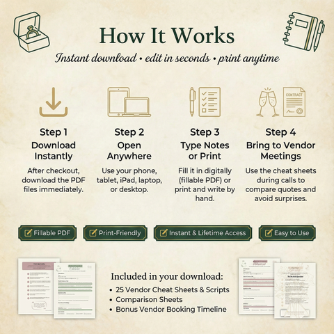 The "Vendor Boss" Meeting Toolkit: 25 Cheat Sheets & Scripts